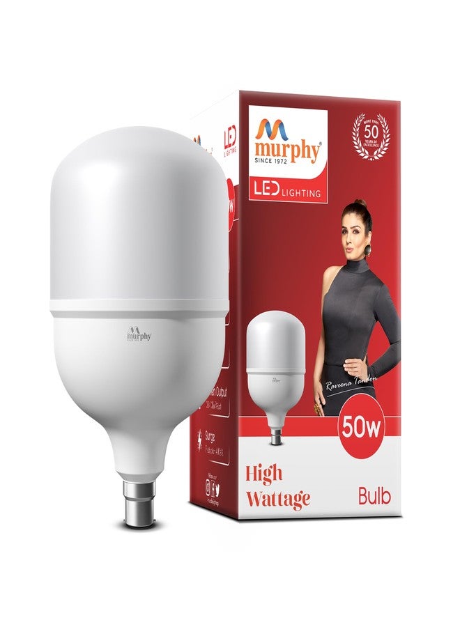Murphy Base B22 50-Watt LED Globe Bulb (Pack of 1, Warm White) - Image 1